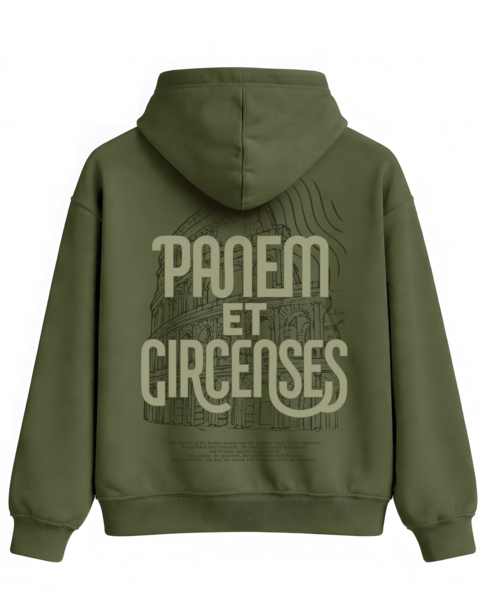 Panem et Circenses Hoodie – Kolezyum Temalı Kapüşonlu Sweatshirt | Kolezyum Tasarım