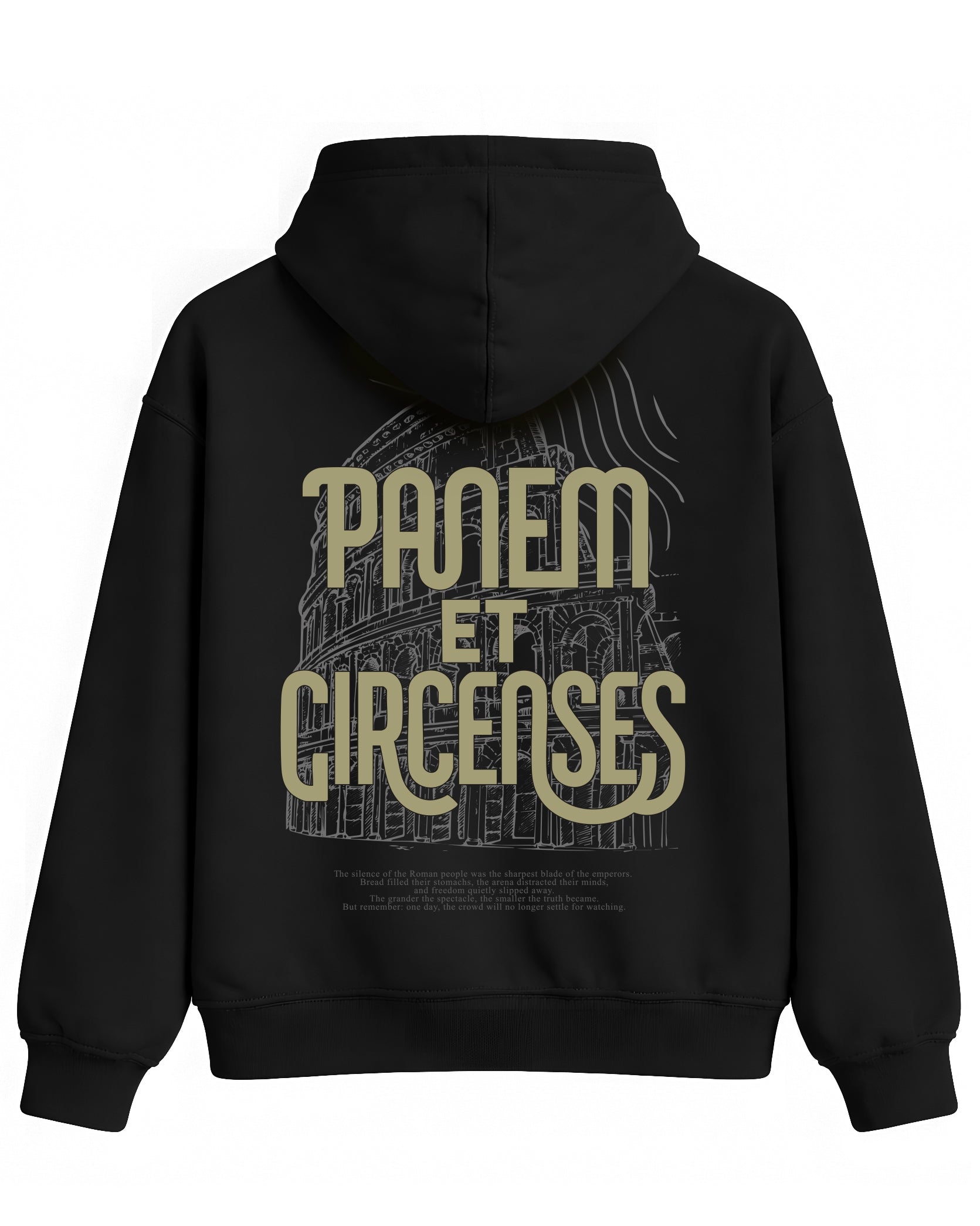 Panem et Circenses Hoodie – Kolezyum Temalı Kapüşonlu Sweatshirt | Kolezyum Tasarım