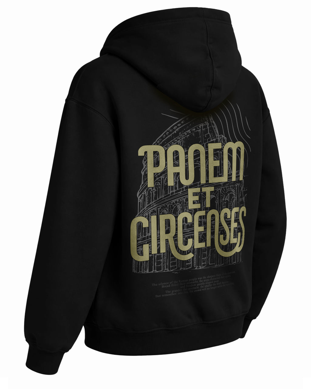 Panem et Circenses Hoodie – Kolezyum Temalı Kapüşonlu Sweatshirt | Kolezyum Tasarım