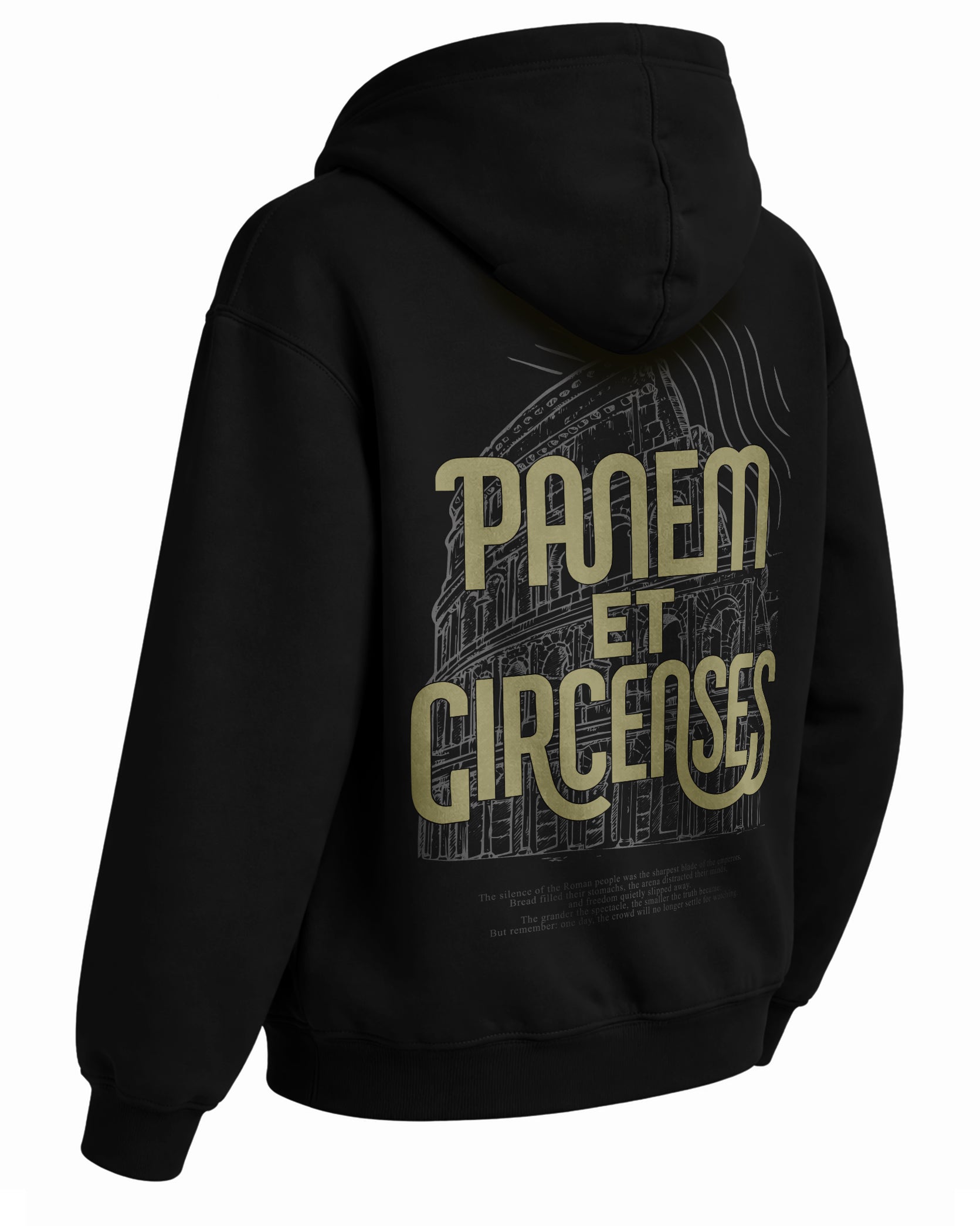 Panem et Circenses Hoodie – Kolezyum Temalı Kapüşonlu Sweatshirt | Kolezyum Tasarım