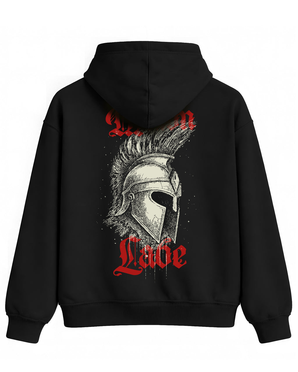 Molon Labe Hoodie – Sparta Savaşçı Temalı Siyah Kapüşonlu Sweatshirt | Unisex Premium Tasarım