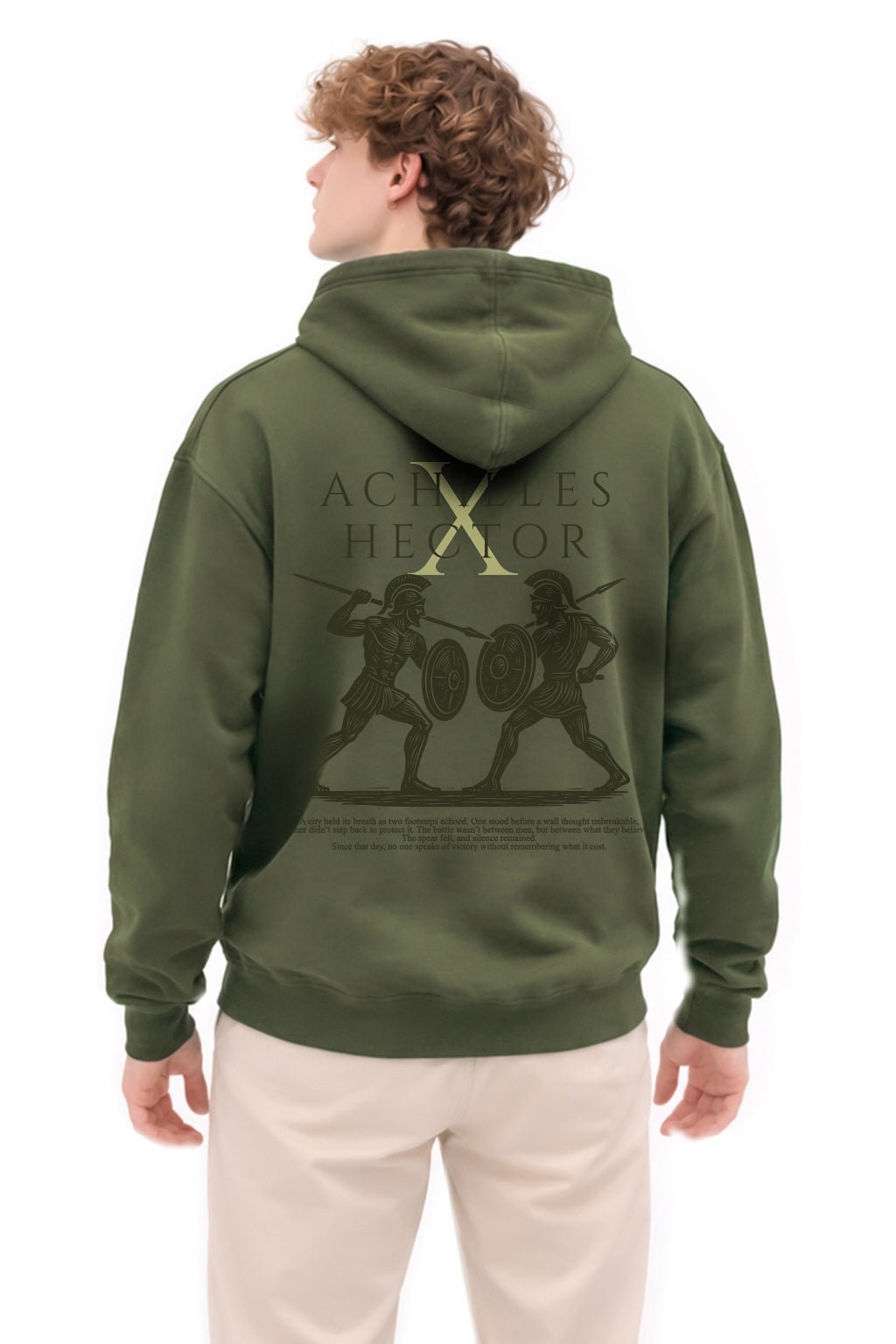 Achilles Hector Hoodie – Mitoloji Tasarım Sweatshirt | Premium Unisex Kapüşonlu - The Horda