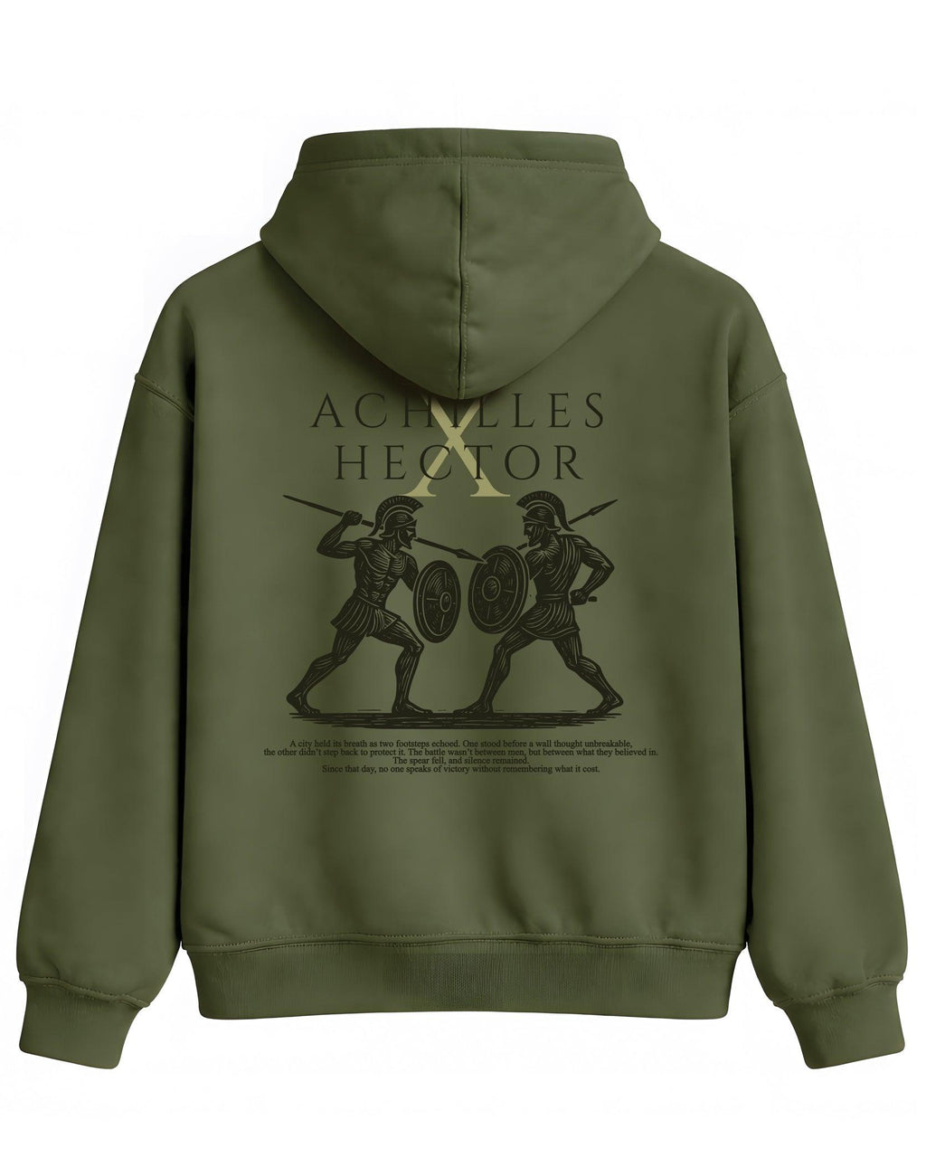 Achilles Hector Hoodie – Mitoloji Tasarım Sweatshirt | Premium Unisex Kapüşonlu - The Horda