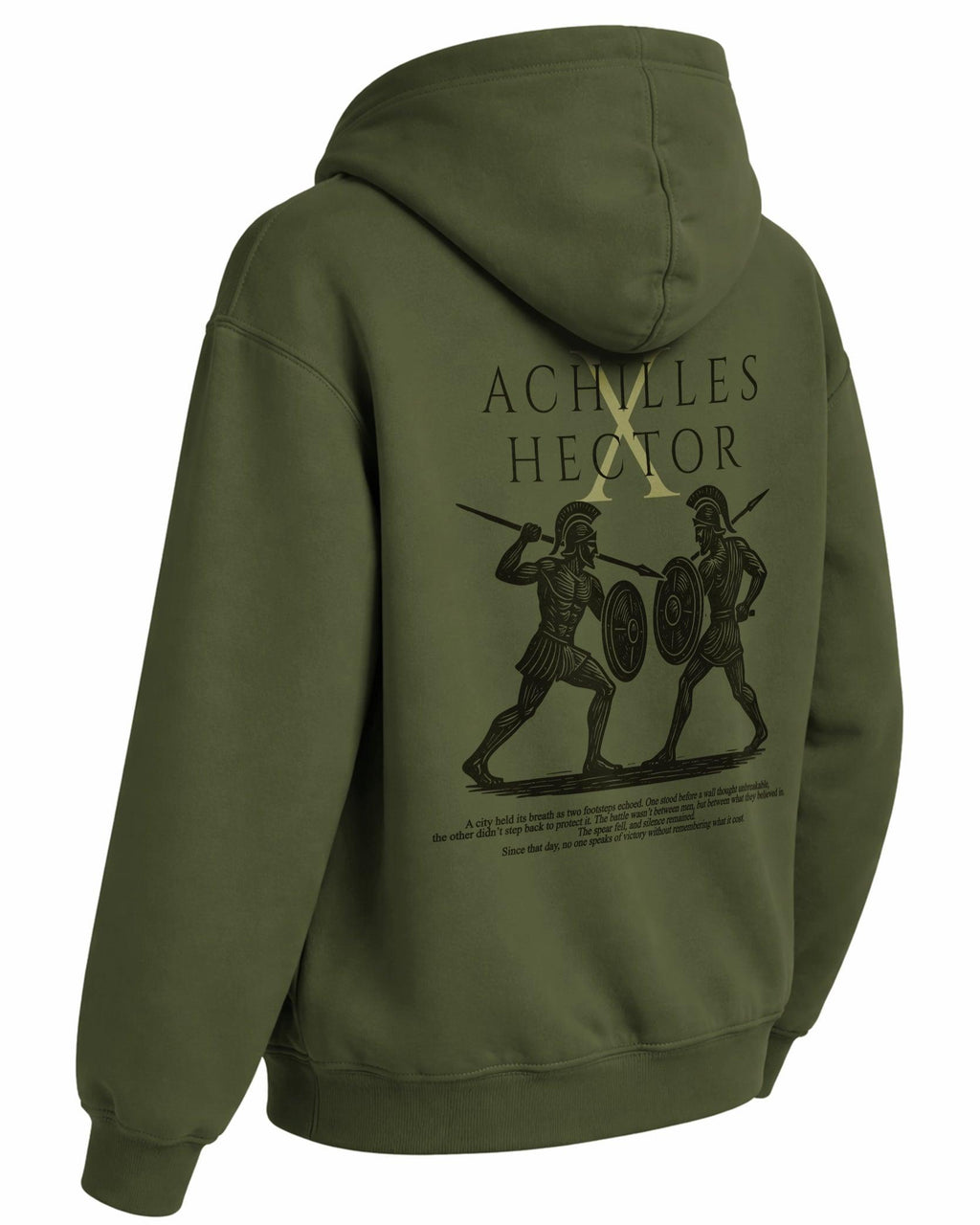 Achilles Hector Hoodie – Mitoloji Tasarım Sweatshirt | Premium Unisex Kapüşonlu - The Horda