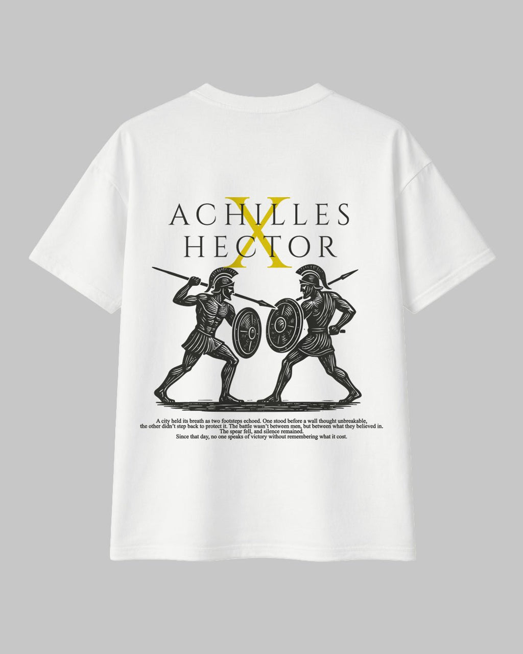 Achilles Hector – Mitoloji Tasarım Regular %100 Pamuklu Tişört - The Horda