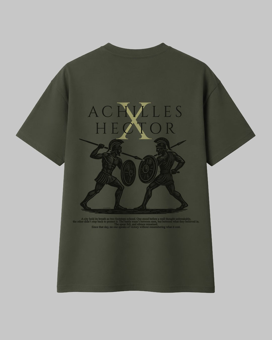 Achilles Hector – Mitoloji Tasarım Regular %100 Pamuklu Tişört - The Horda