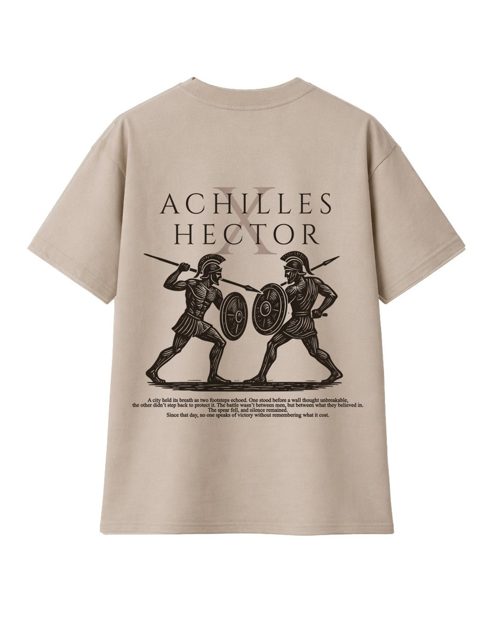 Achilles Hector – Mitoloji Tasarım Regular %100 Pamuklu Tişört - The Horda