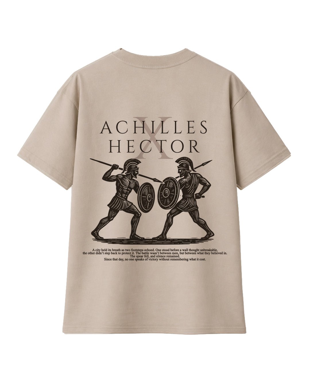 Achilles Hector – Mitoloji Tasarım Regular %100 Pamuklu Tişört - The Horda