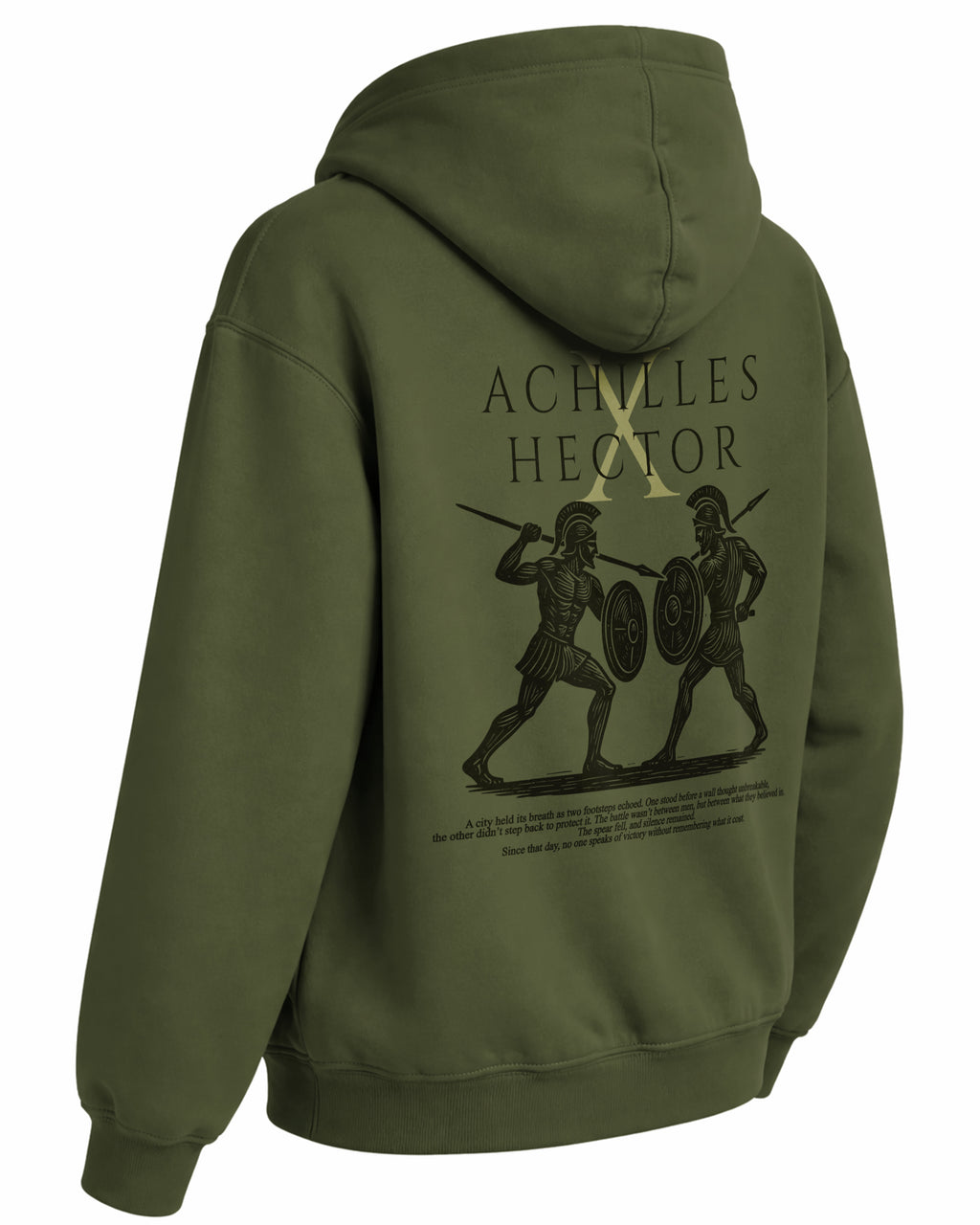 Achilles Hector Hoodie – Mitoloji Tasarım Sweatshirt | Premium Unisex Kapüşonlu
