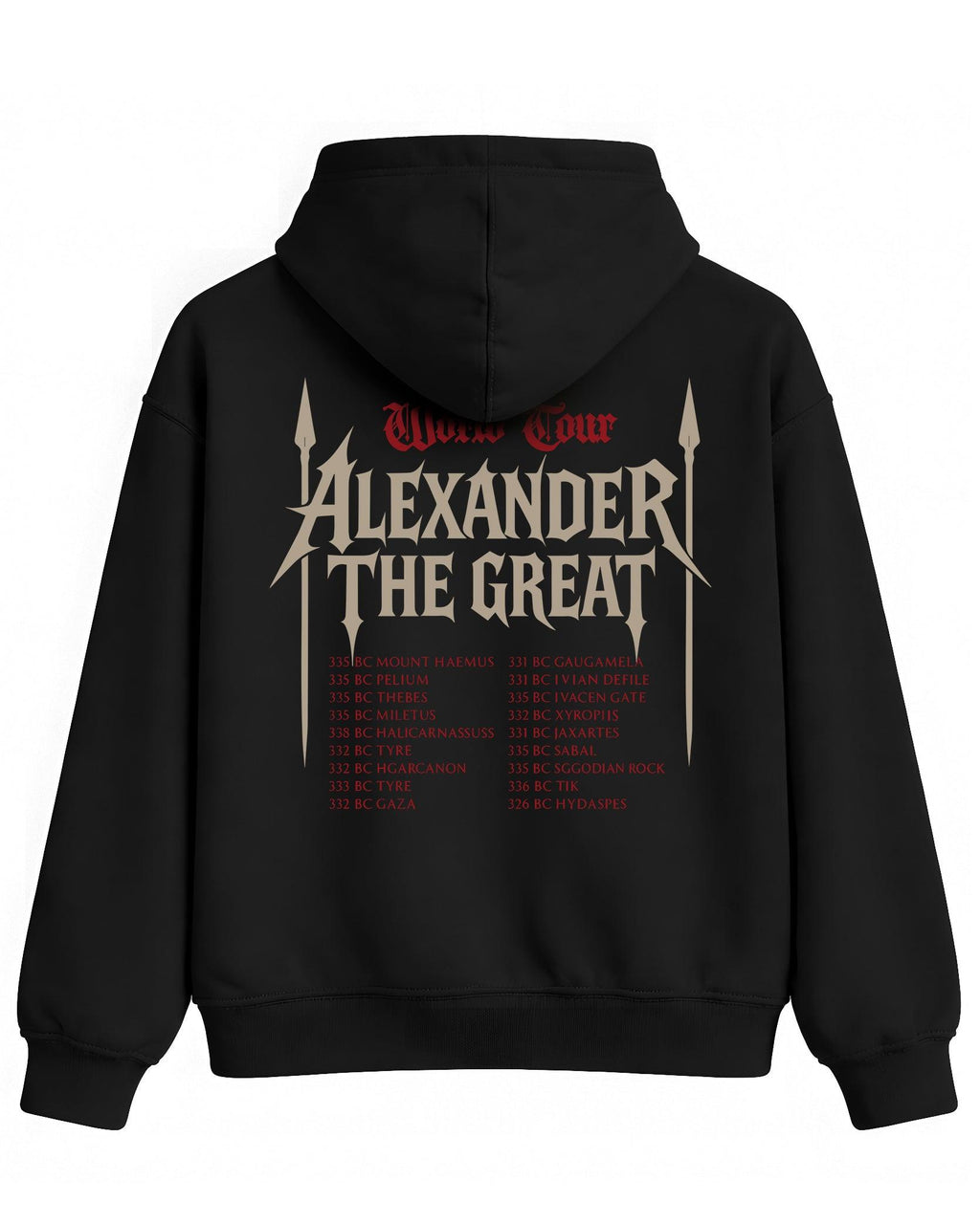 Alexander The Great Hoodie – World Tour Tasarım Sweatshirt | Antik Tarih Koleksiyon - The Horda
