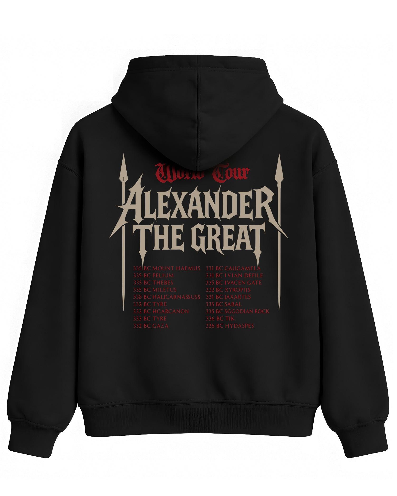 Alexander The Great Hoodie – World Tour Tasarım Sweatshirt | Antik Tarih Koleksiyon - The Horda