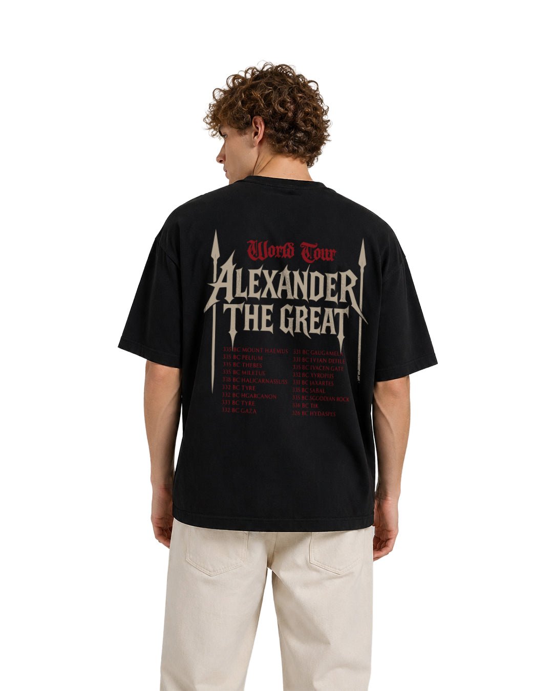 Alexander The Great Tişört – World Tour Tasarım Regular %100 Pamuklu | Antik Tarih Koleksiyon - The Horda