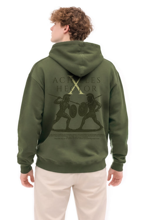Achilles Hector Hoodie – Mitoloji Tasarım Sweatshirt | Premium Unisex Kapüşonlu