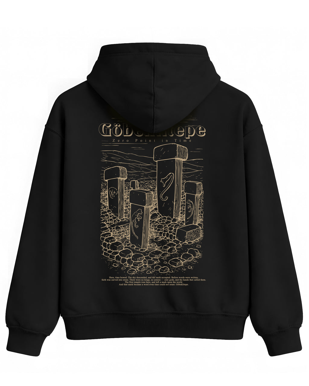 Göbeklitepe Hoodie – Tarihin Sıfır Noktası Kapüşonlu Sweatshirt | Unisex Premium Tasarım