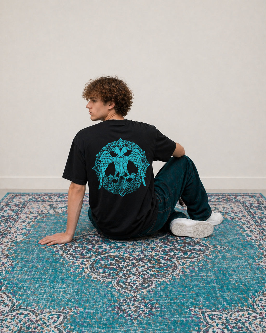 Selçuklu Kartalı Regular %100 Pamuk T-Shirt