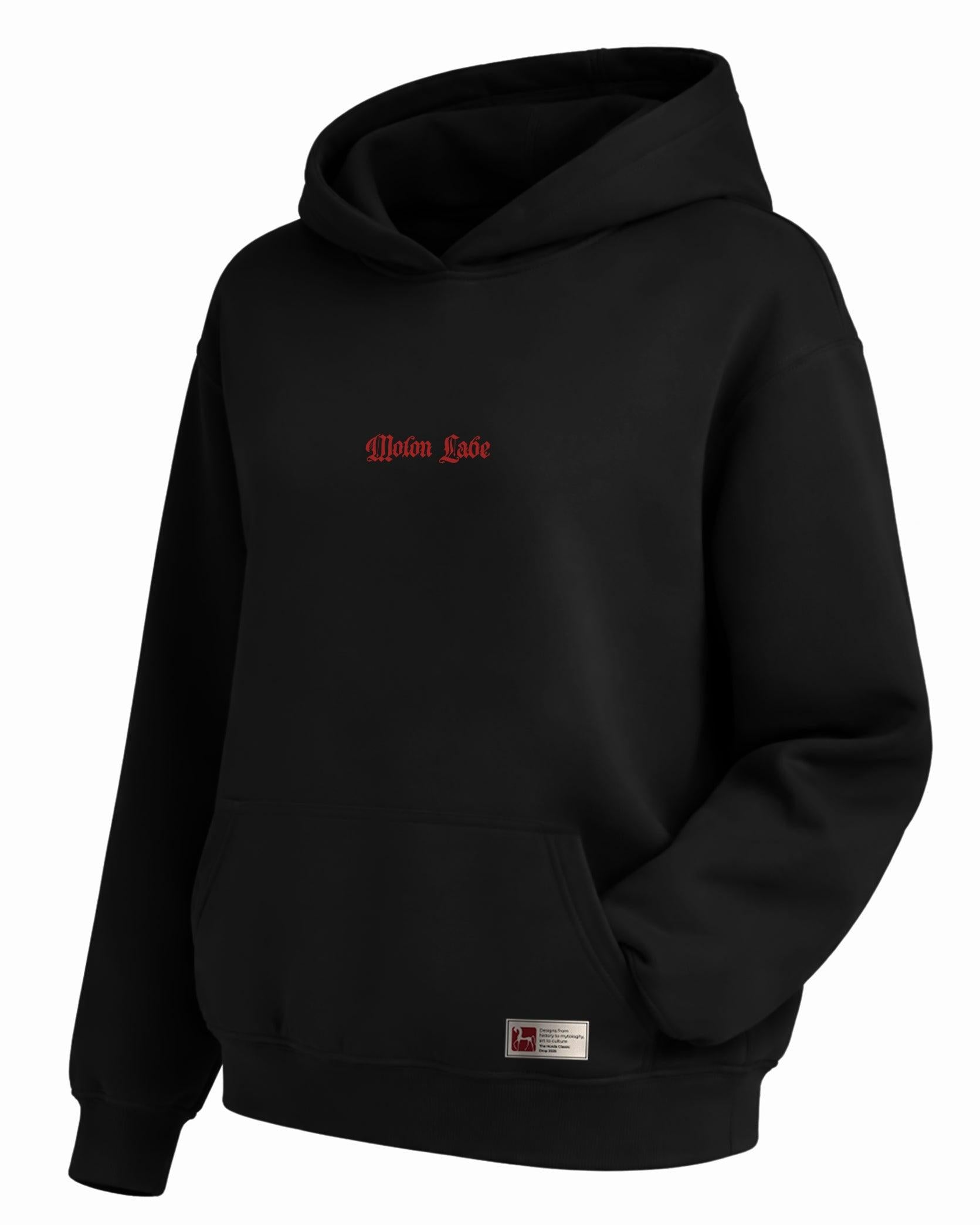 Molon Labe Hoodie – Sparta Savaşçı Temalı Siyah Kapüşonlu Sweatshirt | Unisex Premium Tasarım - The Horda