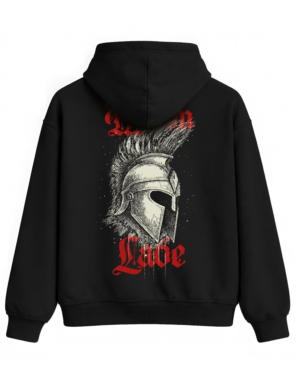 Molon Labe Hoodie – Sparta Savaşçı Temalı Siyah Kapüşonlu Sweatshirt | Unisex Premium Tasarım - The Horda