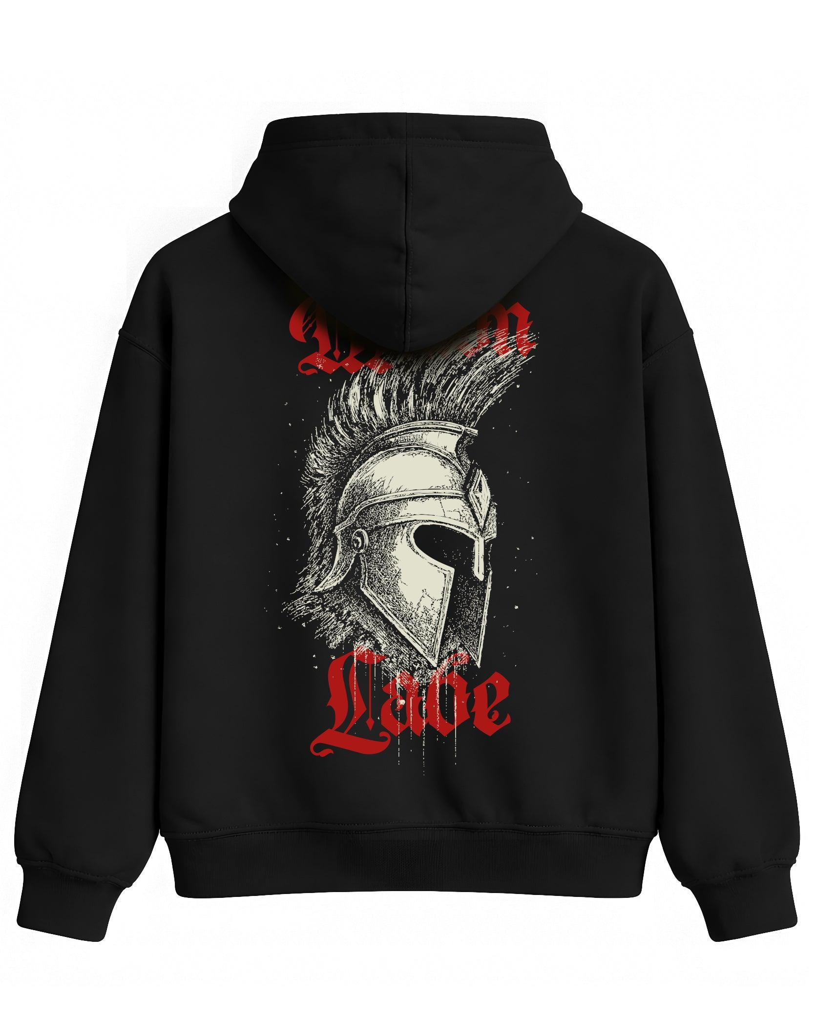 Molon Labe Hoodie – Sparta Savaşçı Temalı Siyah Kapüşonlu Sweatshirt | Unisex Premium Tasarım - The Horda