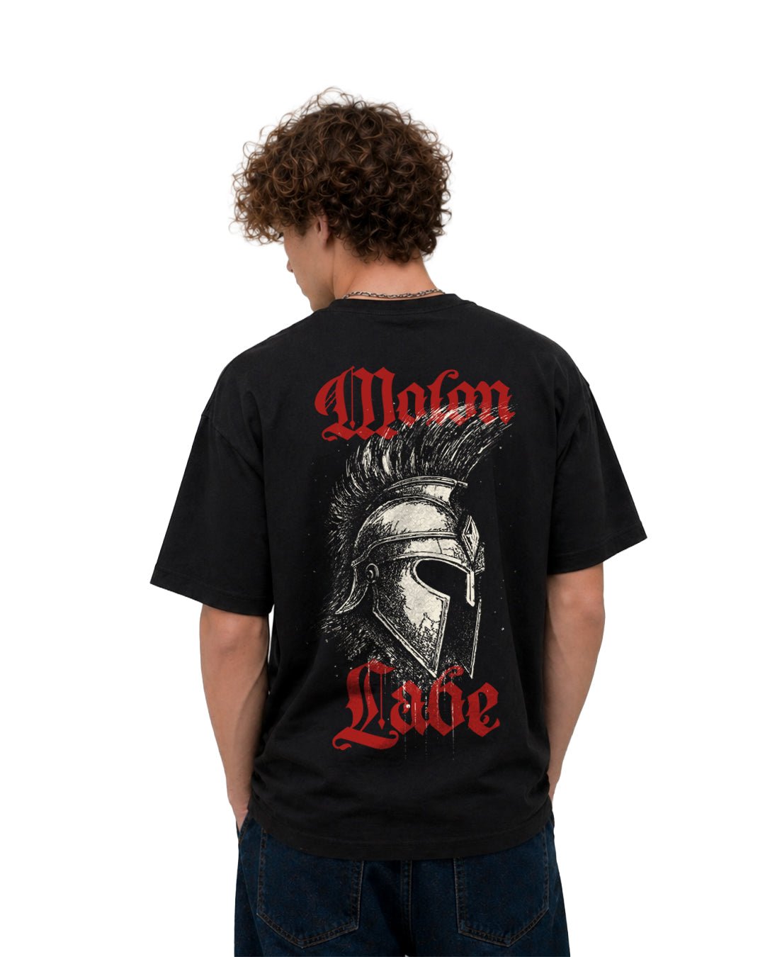 Molon Labe Sparta Savaşçı Temalı Siyah Regular %100 Pamuklu Tişört - The Horda