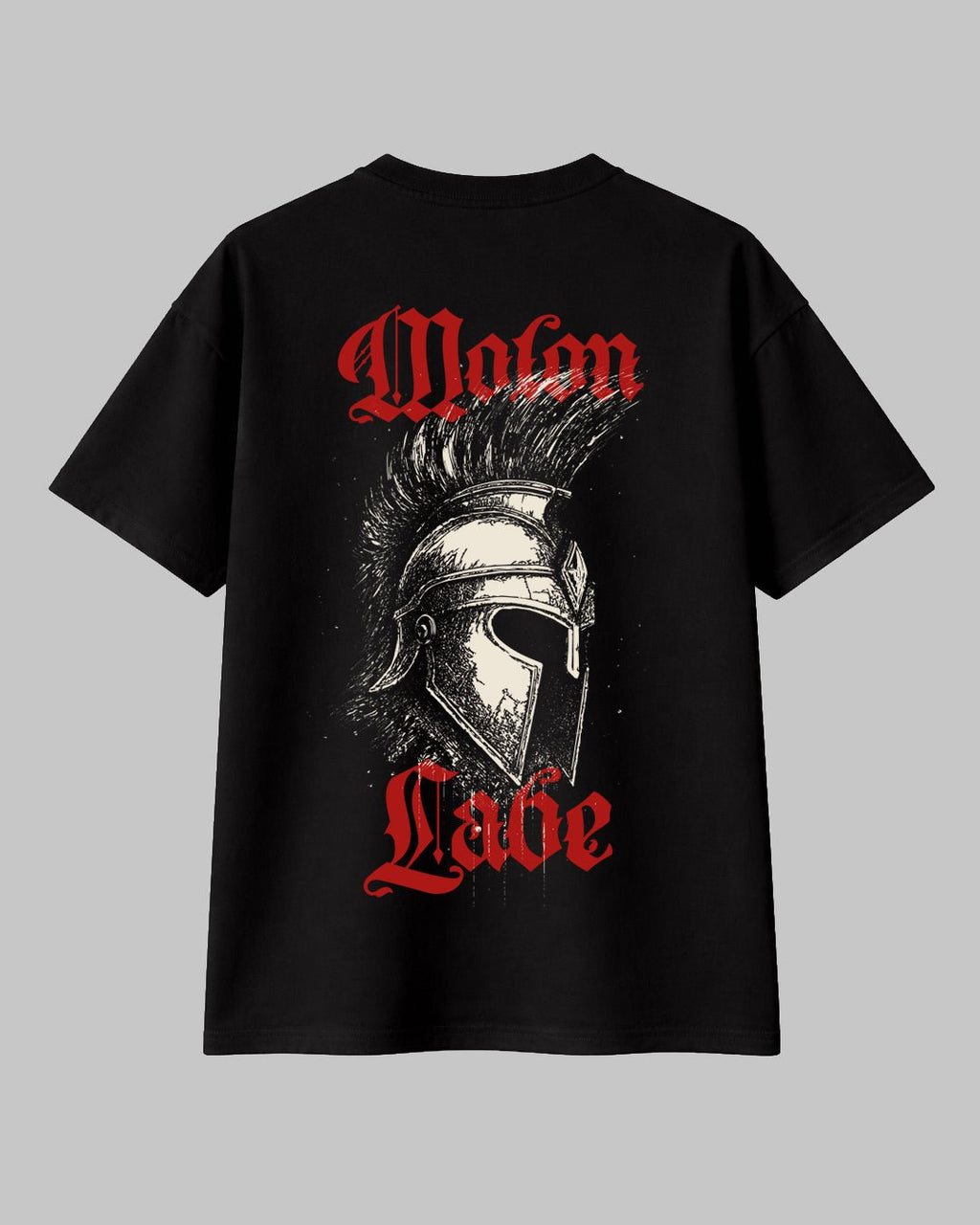Molon Labe Sparta Savaşçı Temalı Siyah Regular %100 Pamuklu Tişört - The Horda