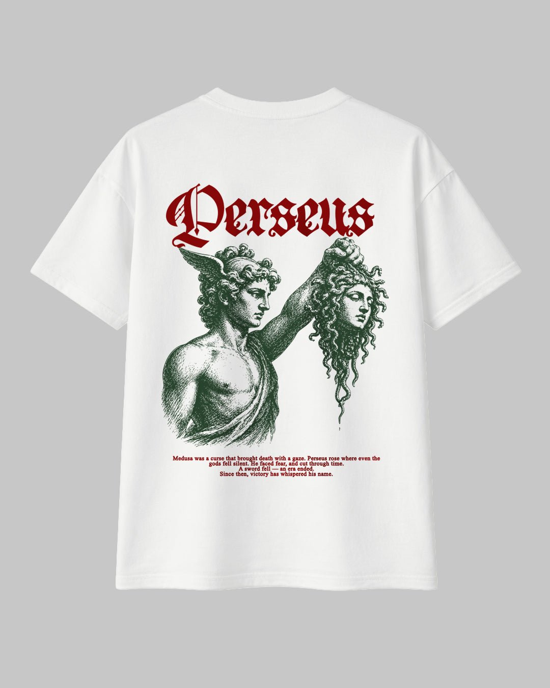 Perseus vs Medusa Tişört – Mitoloji Temalı Regular %100 Pamuk T-Shirt - The Horda