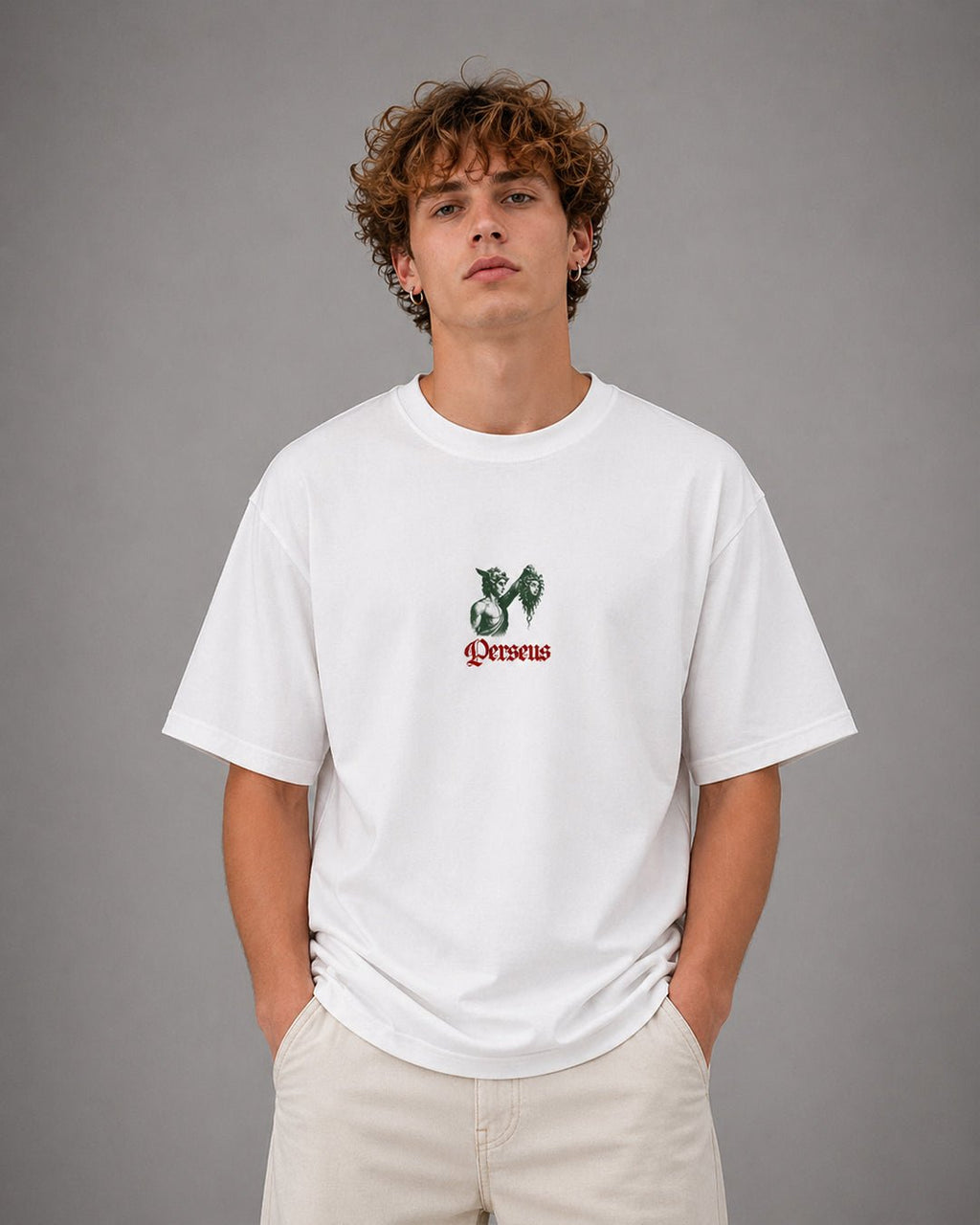 Perseus vs Medusa Tişört – Mitoloji Temalı Regular %100 Pamuk T-Shirt - The Horda