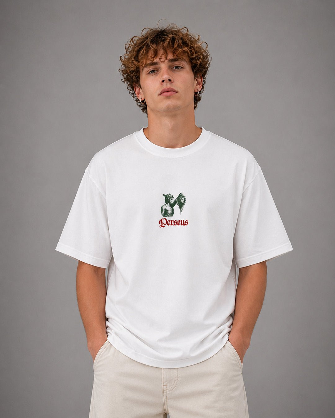 Perseus vs Medusa Tişört – Mitoloji Temalı Regular %100 Pamuk T-Shirt - The Horda