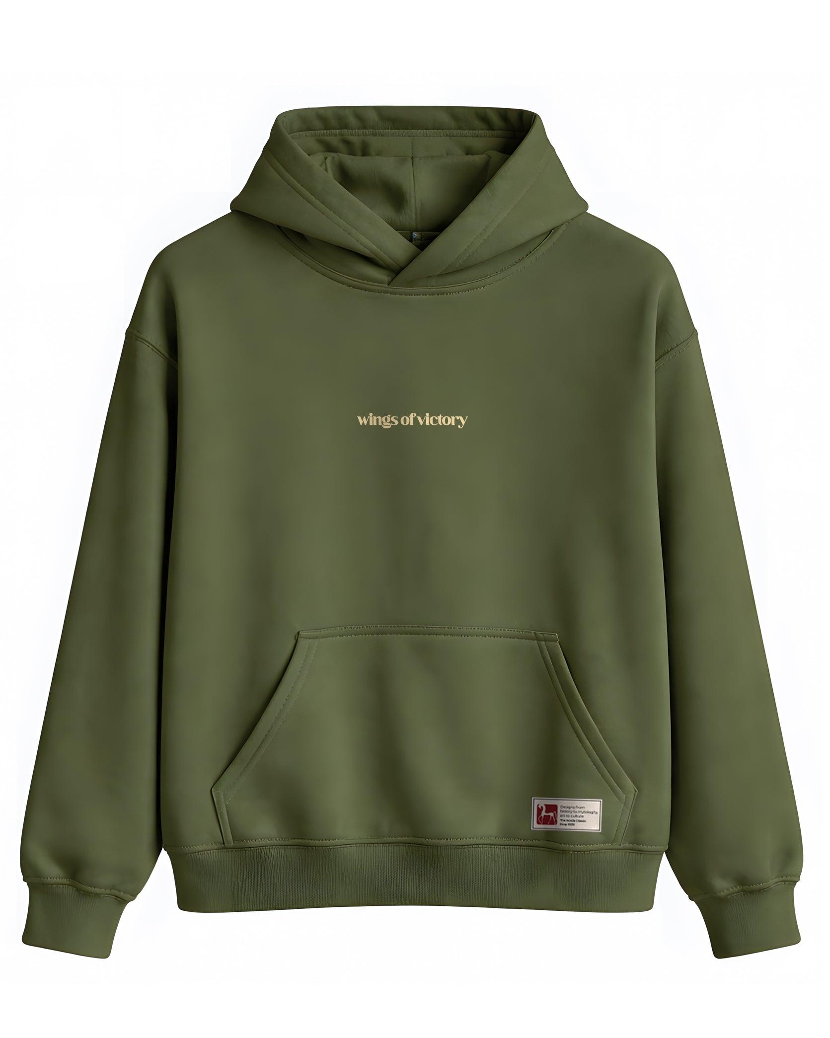 Samothrace Hoodie – Kanatlı Zafer (Nike) Heykeli Temalı Kapüşonlu Sweatshirt | Antik Sanat Unisex - The Horda