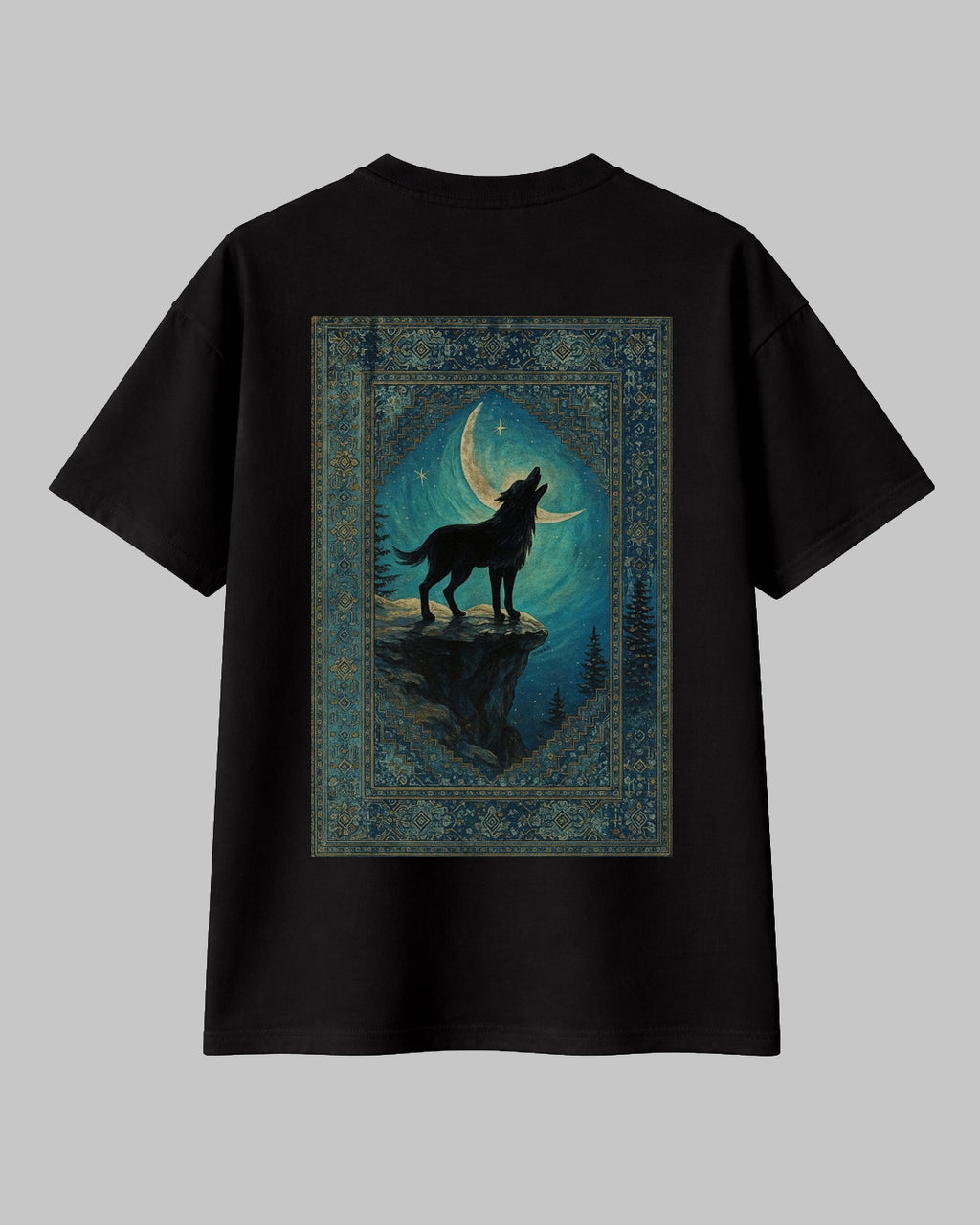 Asena T-Shirt | Türk Mitolojisi Kurt Baskılı Tişört | The Horda
