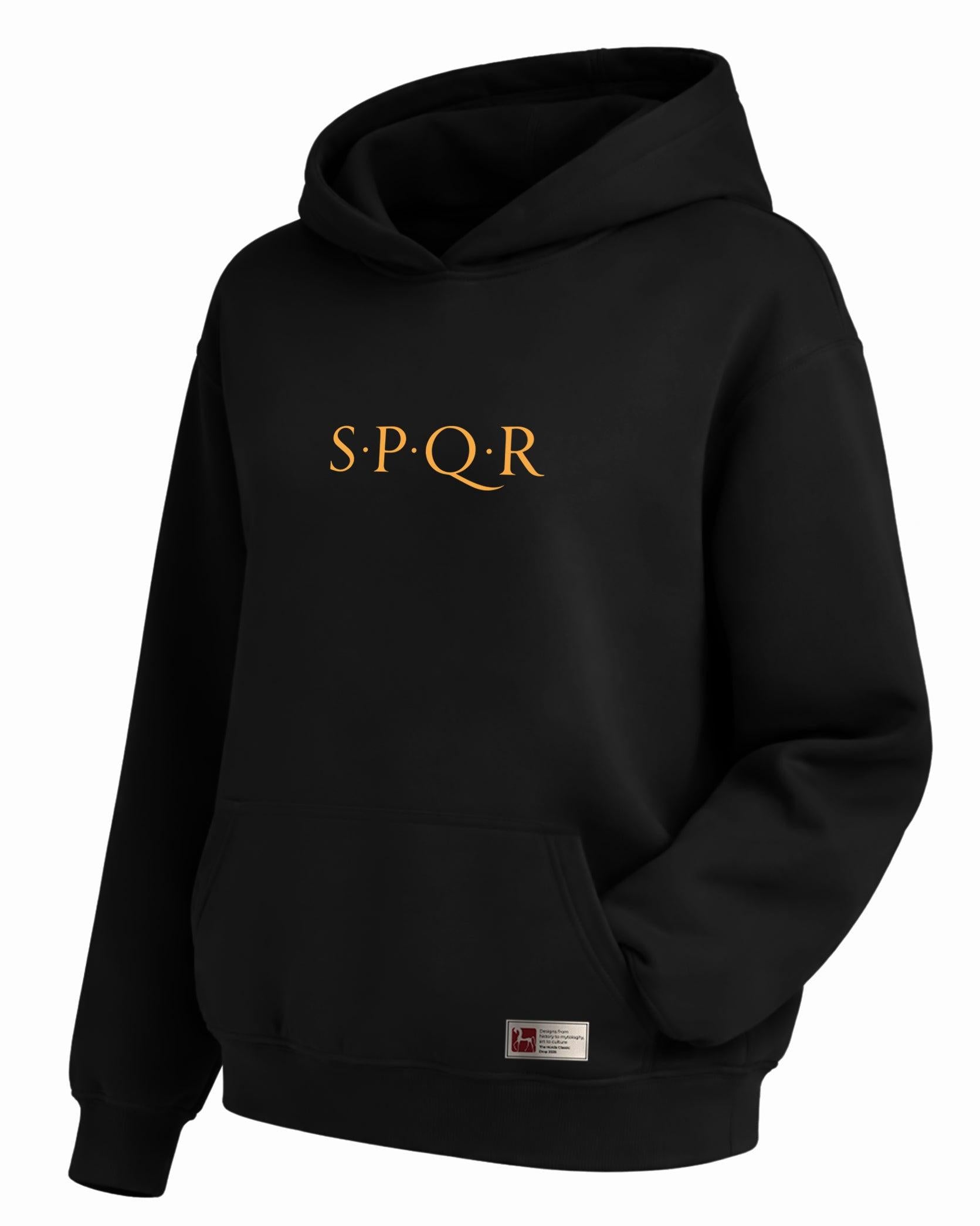 SPQR Basic Hoodie – SPQR Kapüşonlu Sweatshirt | Minimal Unisex Tasarım - The Horda