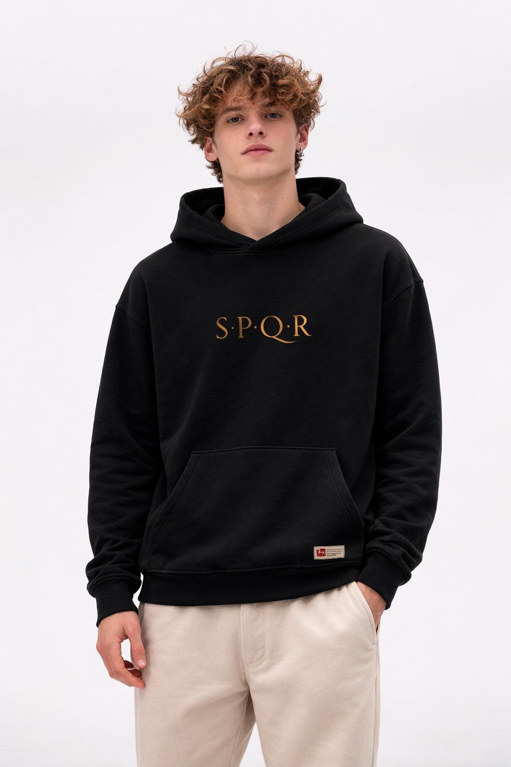 SPQR Basic Hoodie – SPQR Kapüşonlu Sweatshirt | Minimal Unisex Tasarım - The Horda