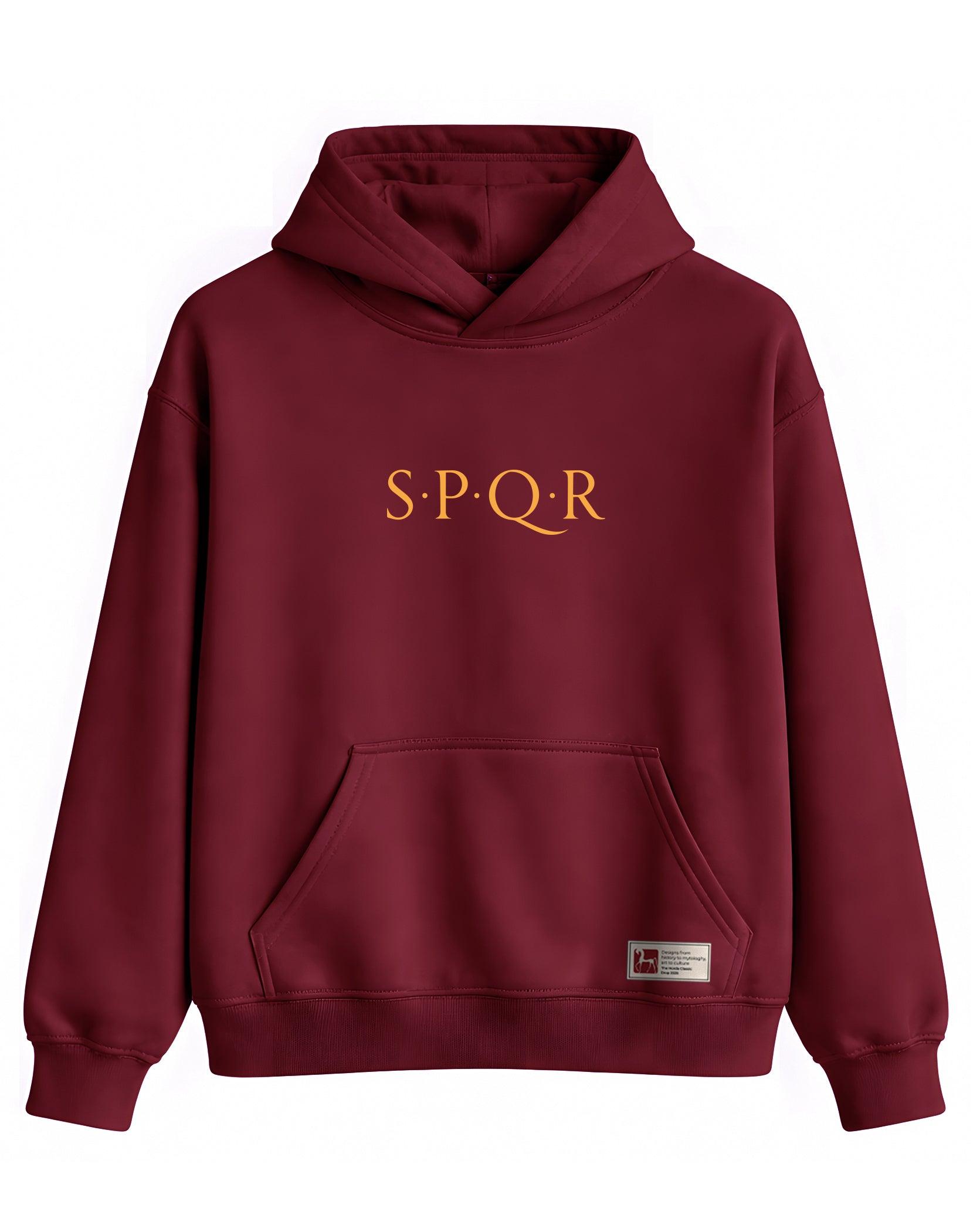 SPQR Basic Hoodie – SPQR Kapüşonlu Sweatshirt | Minimal Unisex Tasarım - The Horda