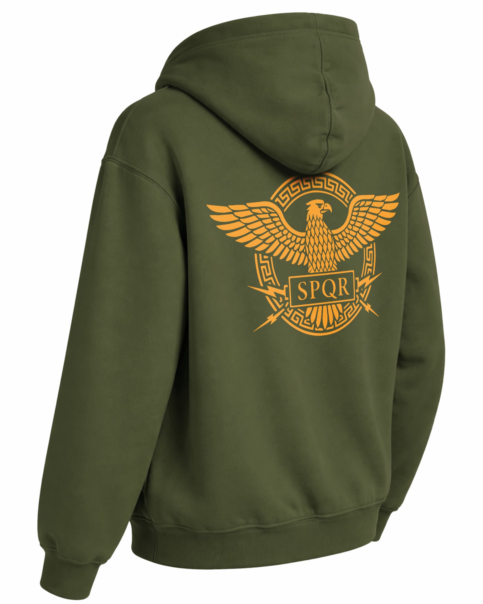 SPQR Hoodie – Roma Kartalı ve İmparatorluk Amblemi SPQR Temalı Kapüşonlu Sweatshirt | Unisex