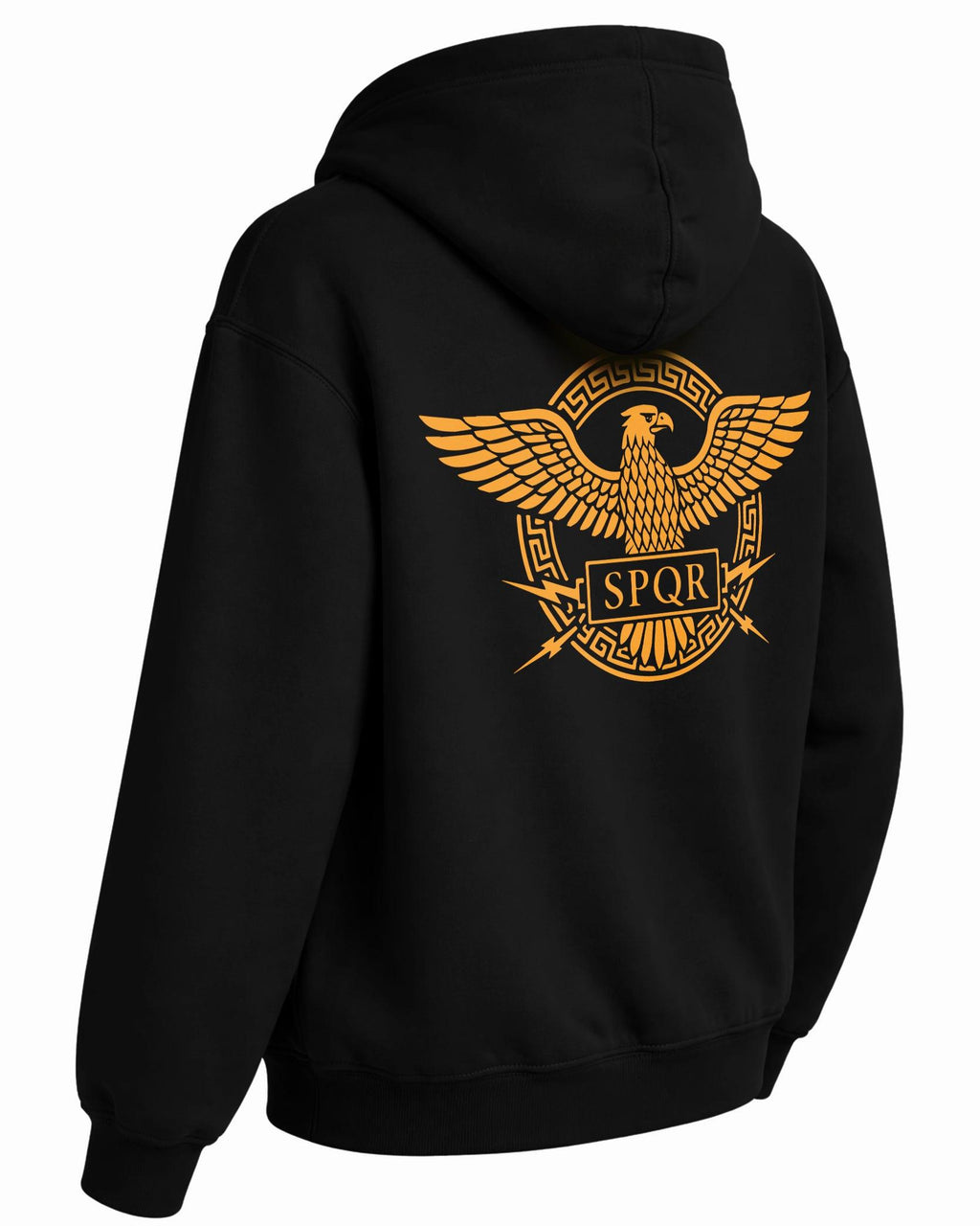 SPQR Hoodie – Roma Kartalı ve İmparatorluk Amblemi SPQR Temalı Kapüşonlu Sweatshirt | Unisex - The Horda