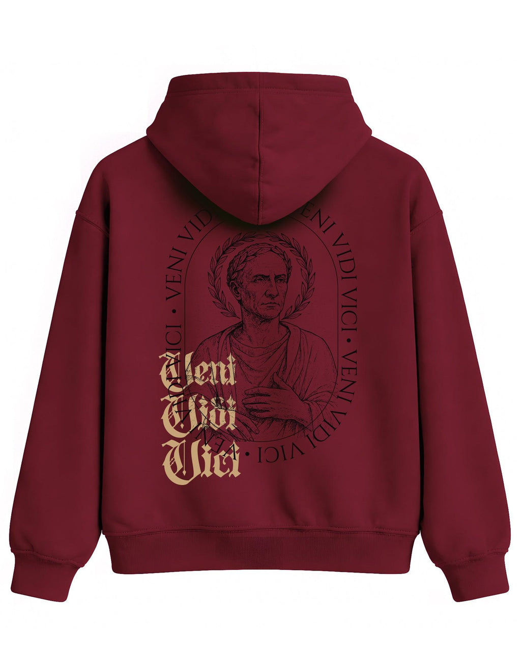 Veni Vidi Vici Hoodie – Julius Caesar Sözü Temalı Kapüşonlu Sweatshirt | Antik Roma Unisex - The Horda