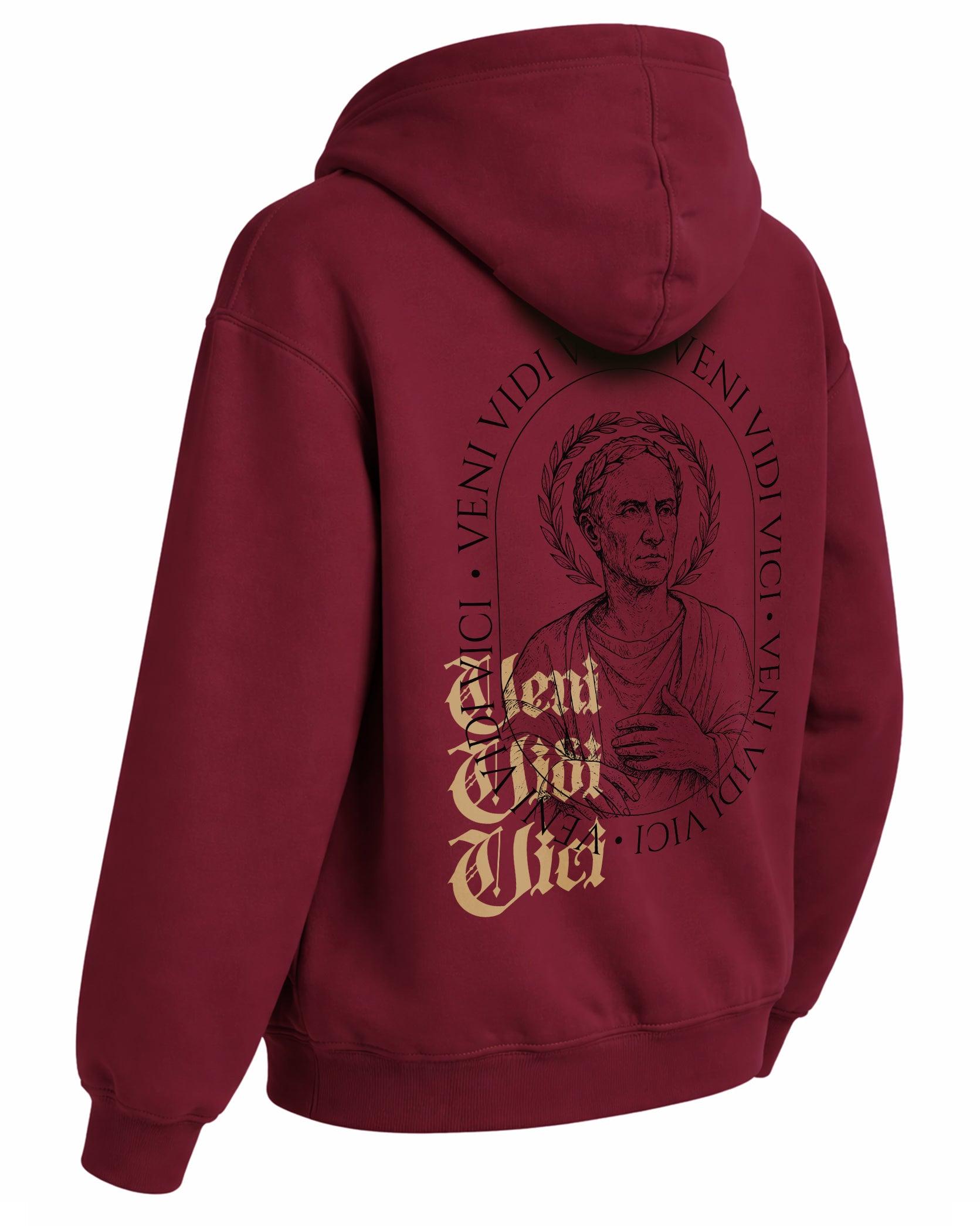 Veni Vidi Vici Hoodie – Julius Caesar Sözü Temalı Kapüşonlu Sweatshirt | Antik Roma Unisex - The Horda