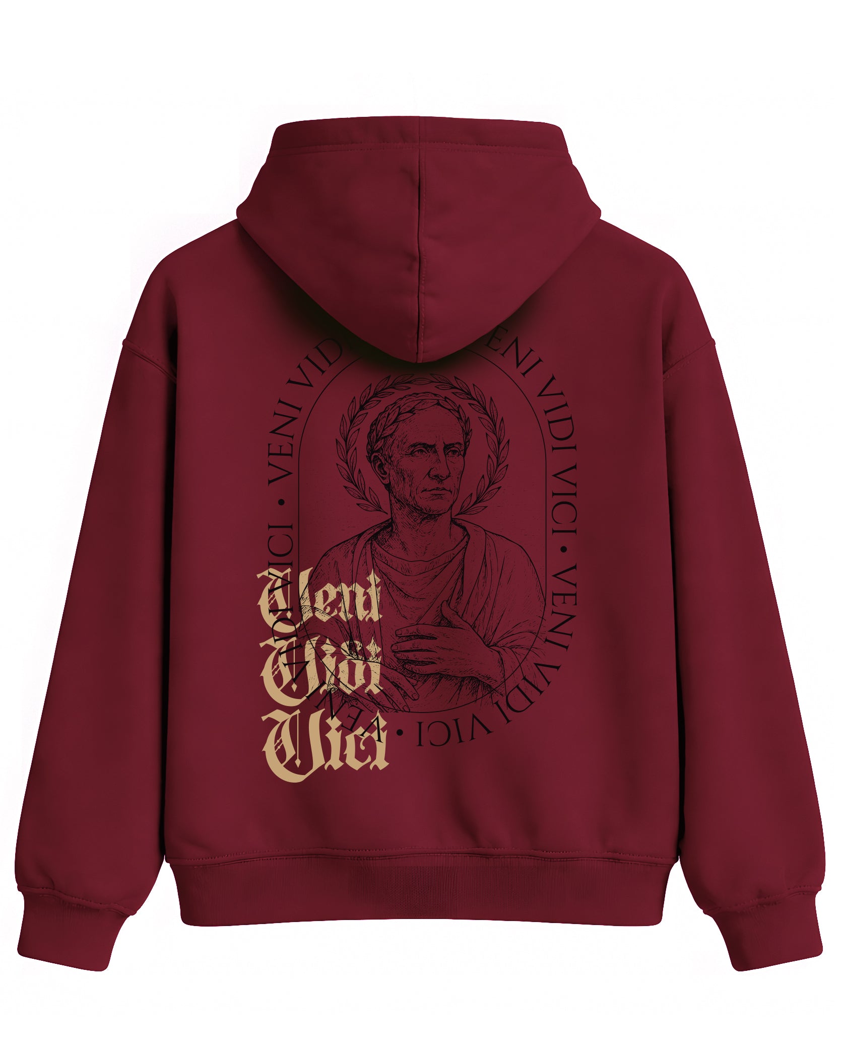 Veni Vidi Vici Hoodie – Julius Caesar Sözü Temalı Kapüşonlu Sweatshirt | Antik Roma Unisex