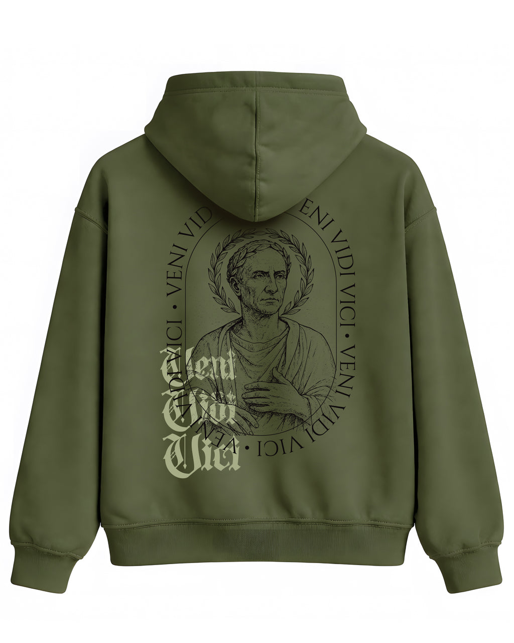 Veni Vidi Vici Hoodie – Julius Caesar Sözü Temalı Kapüşonlu Sweatshirt | Antik Roma Unisex