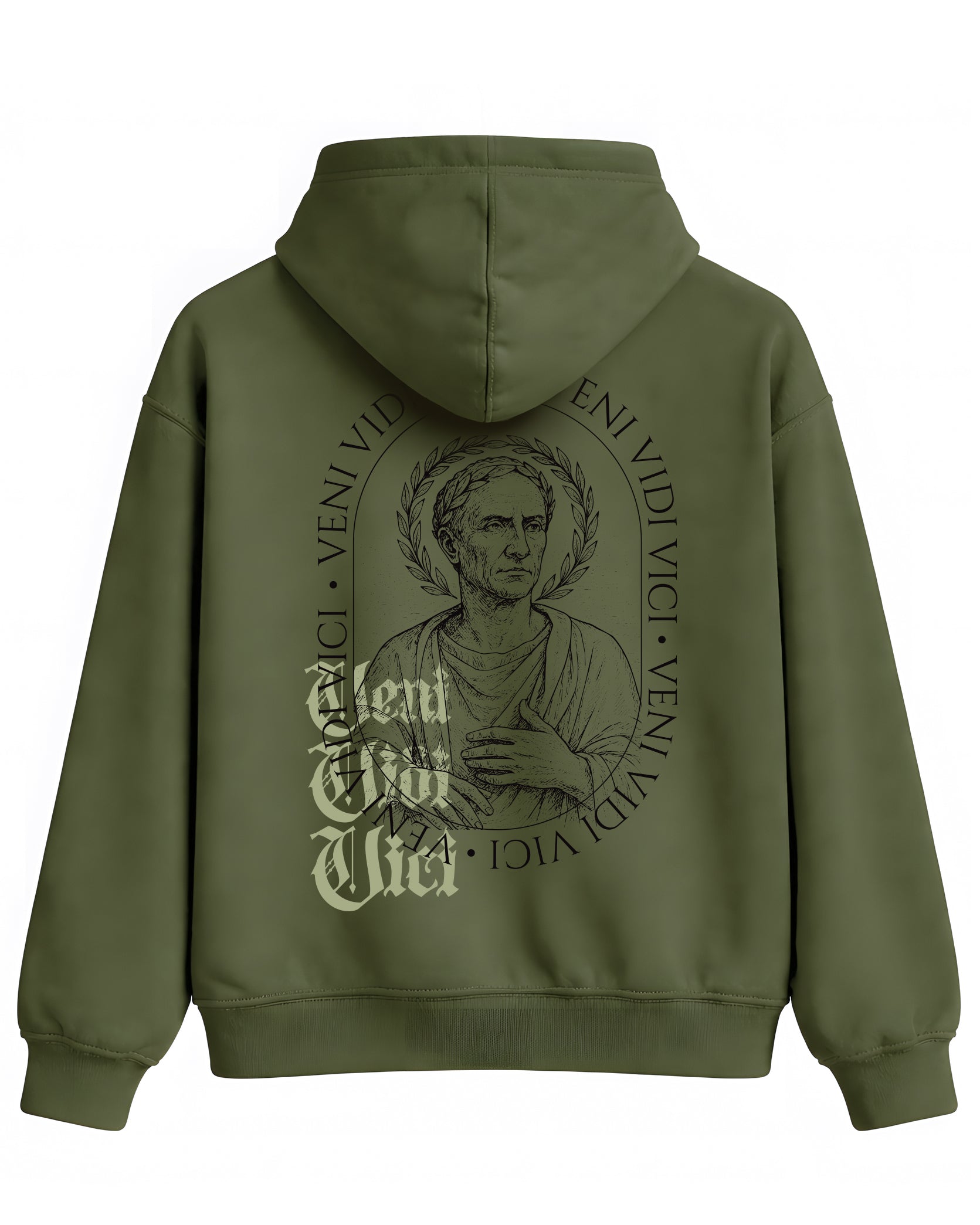 Veni Vidi Vici Hoodie – Julius Caesar Sözü Temalı Kapüşonlu Sweatshirt | Antik Roma Unisex