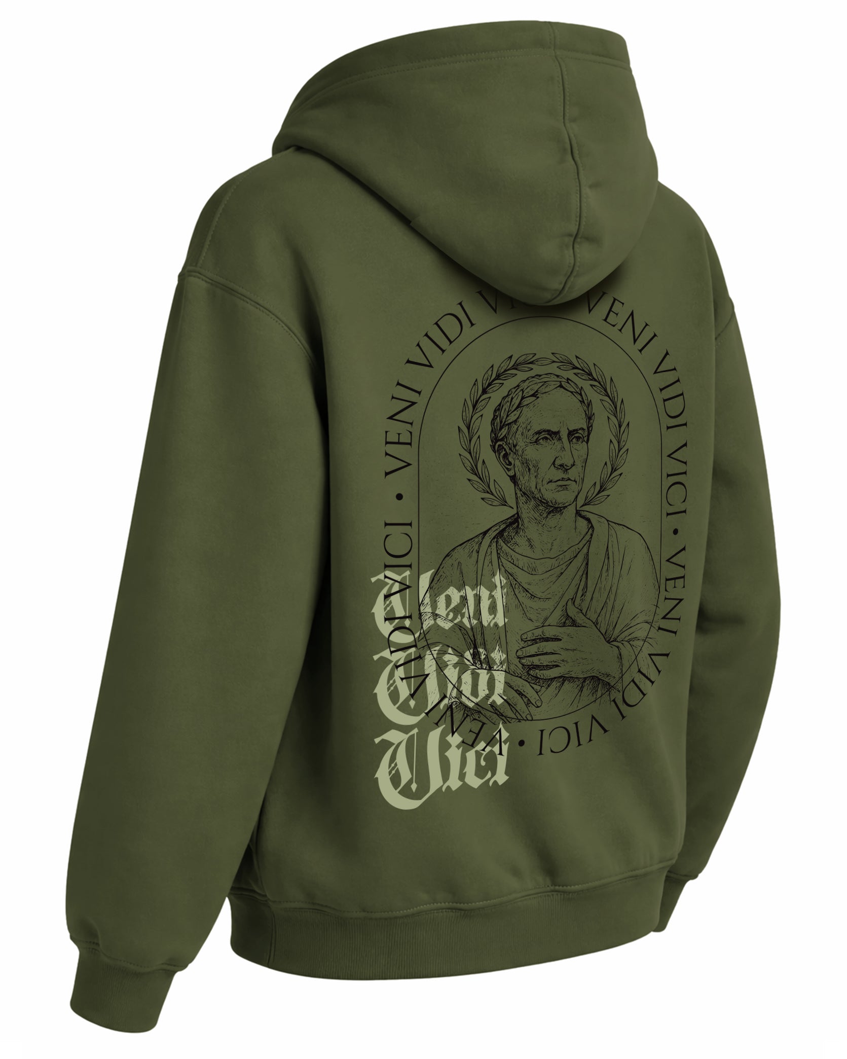 Veni Vidi Vici Hoodie – Julius Caesar Sözü Temalı Kapüşonlu Sweatshirt | Antik Roma Unisex